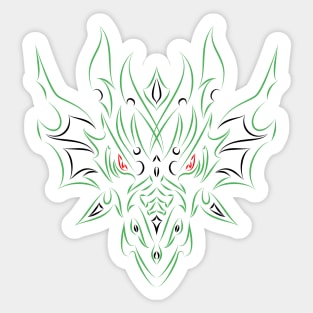 Green wood dragon 2024 Sticker